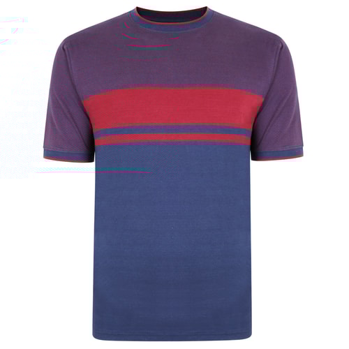 KAM Dobby Weave T-Shirt Burgundy